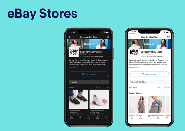 eBay 应用程序的屏幕截图