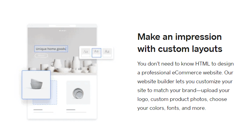 Square Online 自定义布局信息的屏幕截图