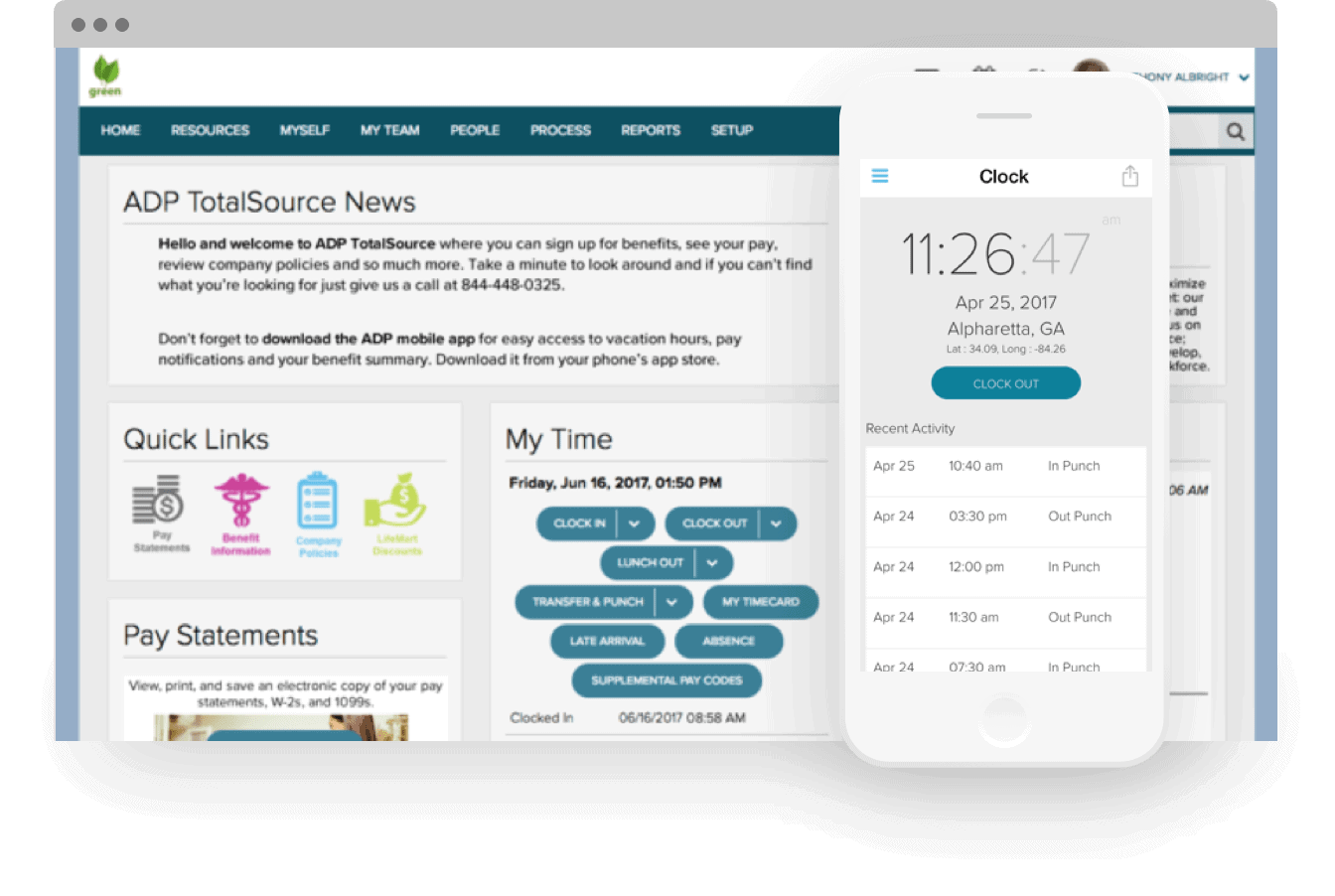 dashboard di adp totalsource peo