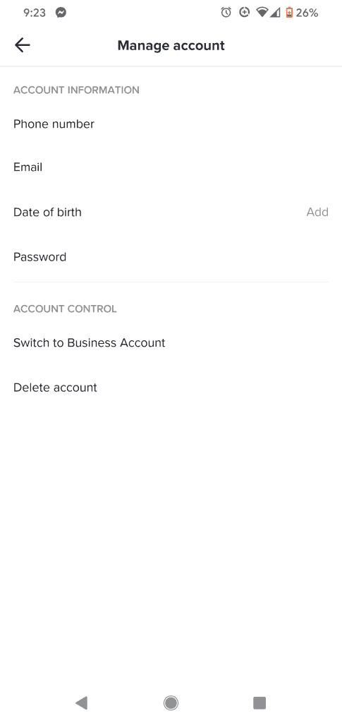 将个人 TikTok 转换为 TikTok for Business 帐户。