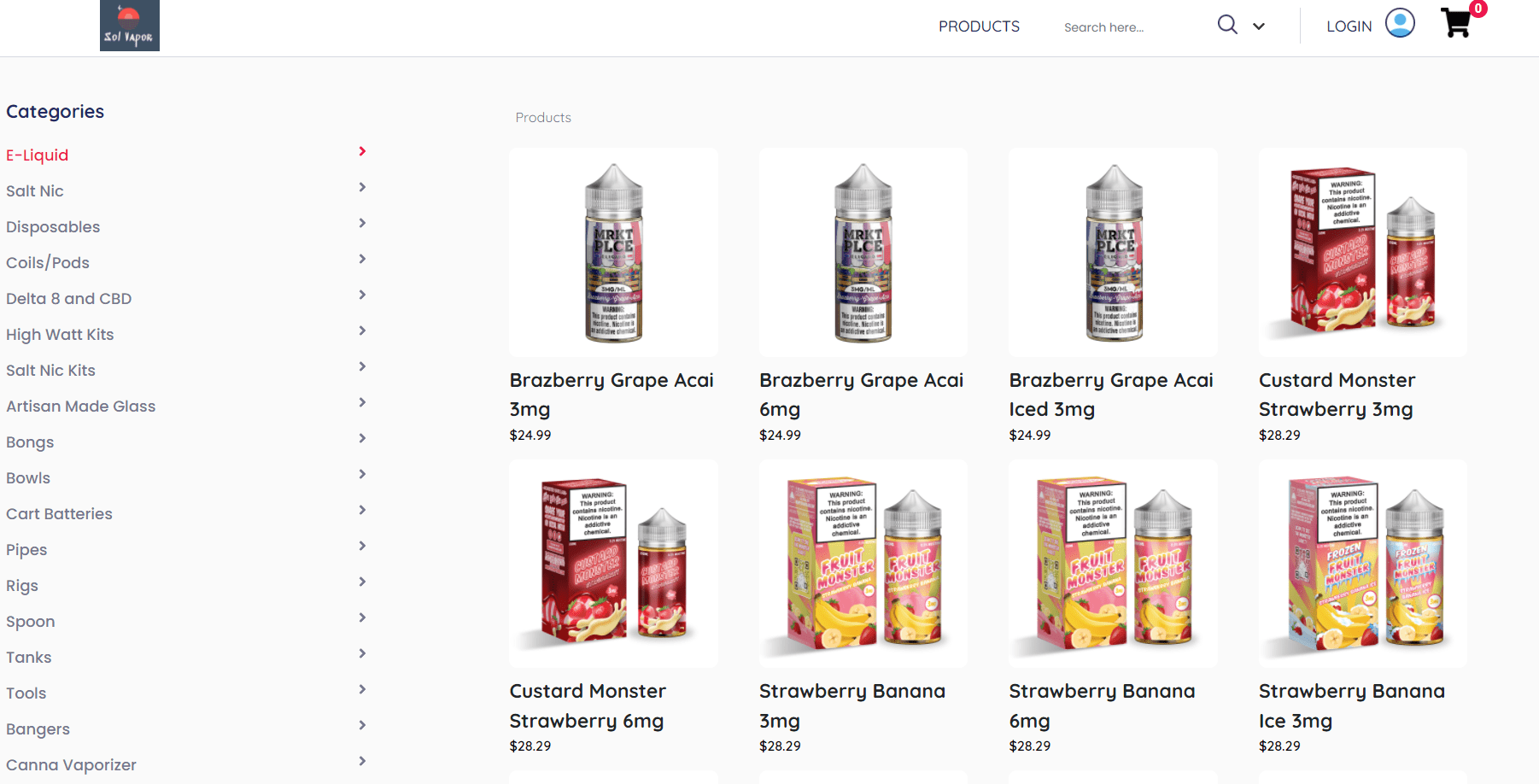 magasin de vapotage en ligne