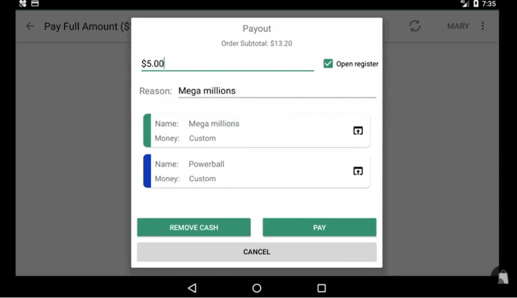 Clover POS لمتجر POS.