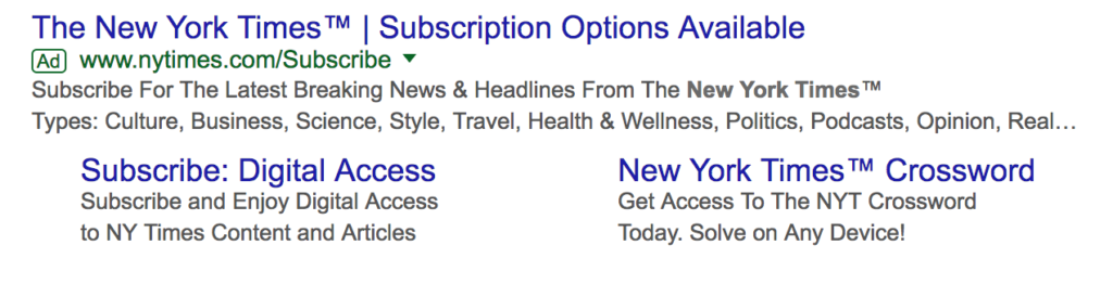 AdWords (in alto/in basso)