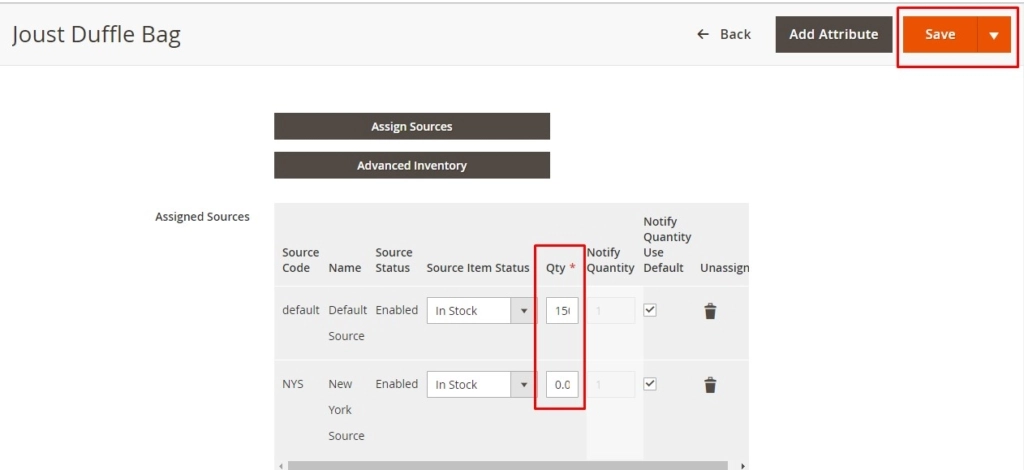 製品カタログを使用してMagentoMSIの在庫を調整–製品数量を編集