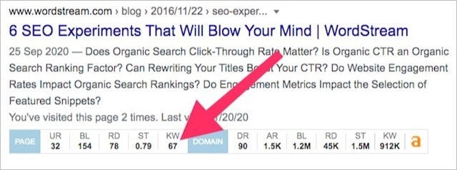 Ricerca di parole chiave per gli URL