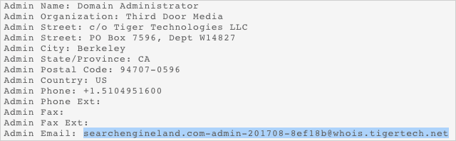 Motor de căutare teren Whois