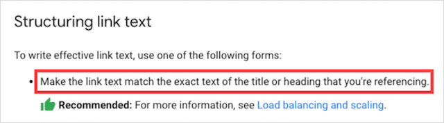 Совет Google по точному совпадению текста привязки