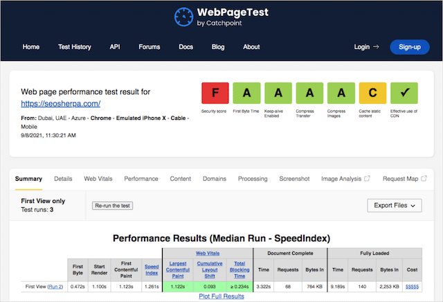 WebPageTest