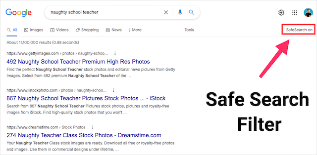 Filtr Bezpiecznego wyszukiwania Google