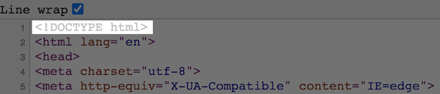 Doctype HTML