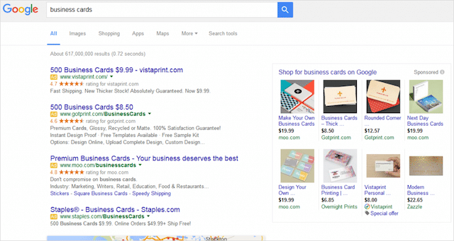 Google 페이지 상단 광고