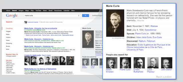 Google 지식 정보