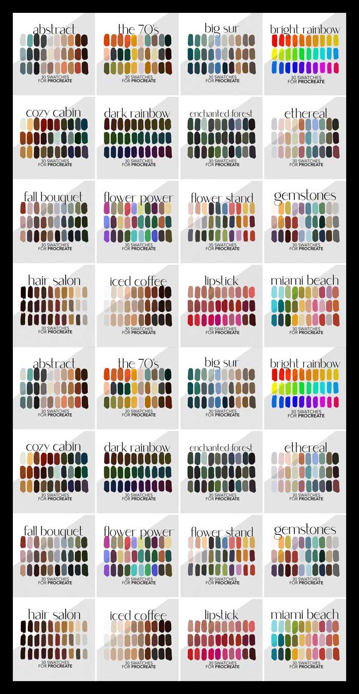 32 Procreate Color Palette Bundle