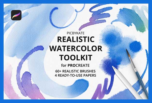 Realistisches Aquarell-Toolkit für Procreate