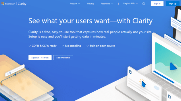 Microsoft-Clarity-free-outil-pentru-heatmaps-sesiuni-înregistrări-marketing