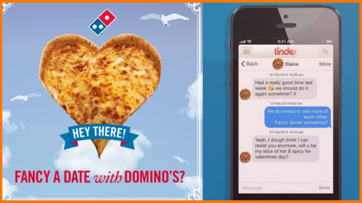 Campanha de Dia dos Namorados do Tinder Dominos