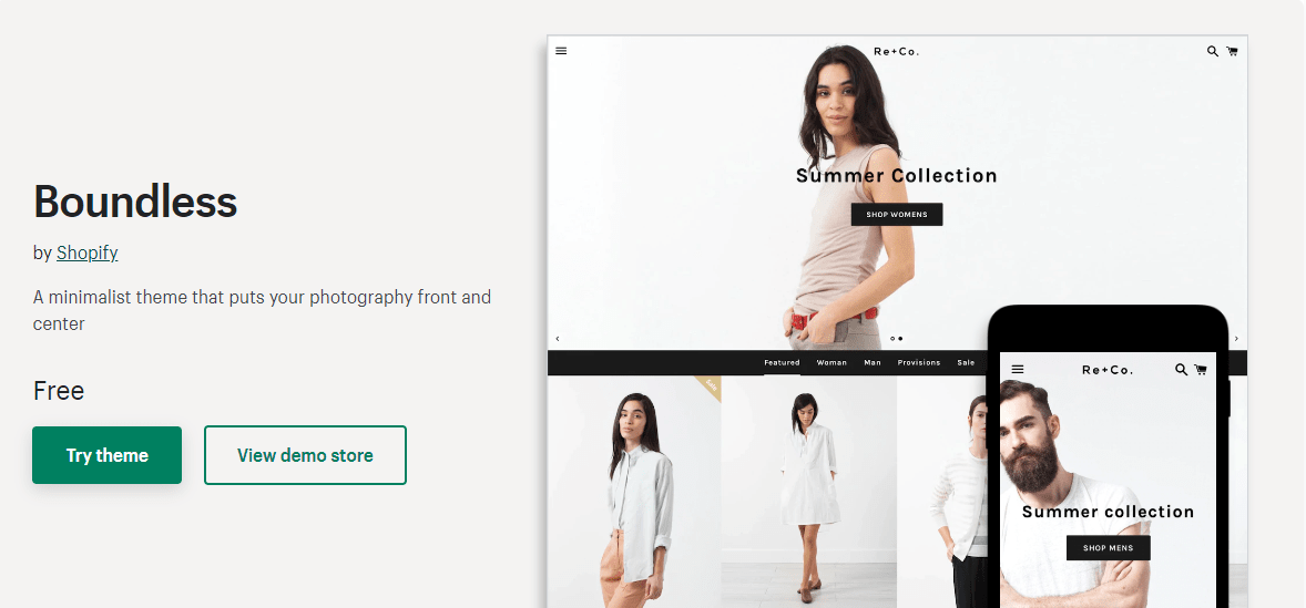 Tema de Shopify gratuito sin límites