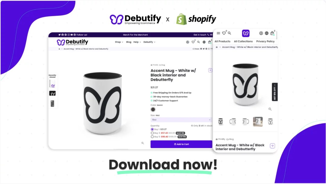 Debutar el tema de Shopify