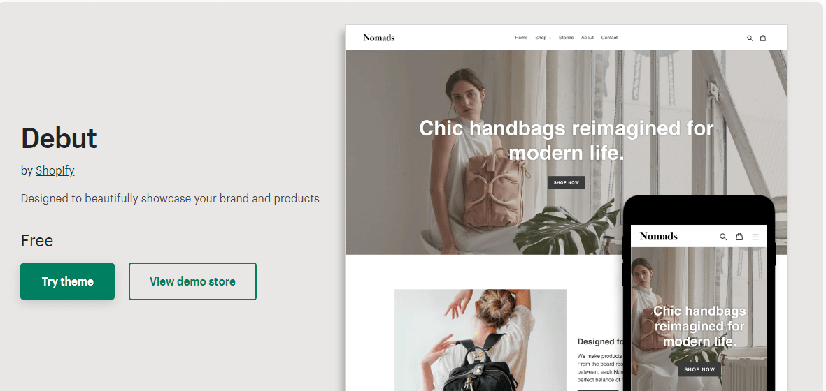 Tema gratuito de Shopify