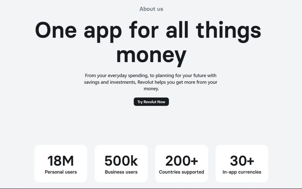 Revolut 关于页面 - 如何为新公司撰写关于我们的信息 - Copify 博客