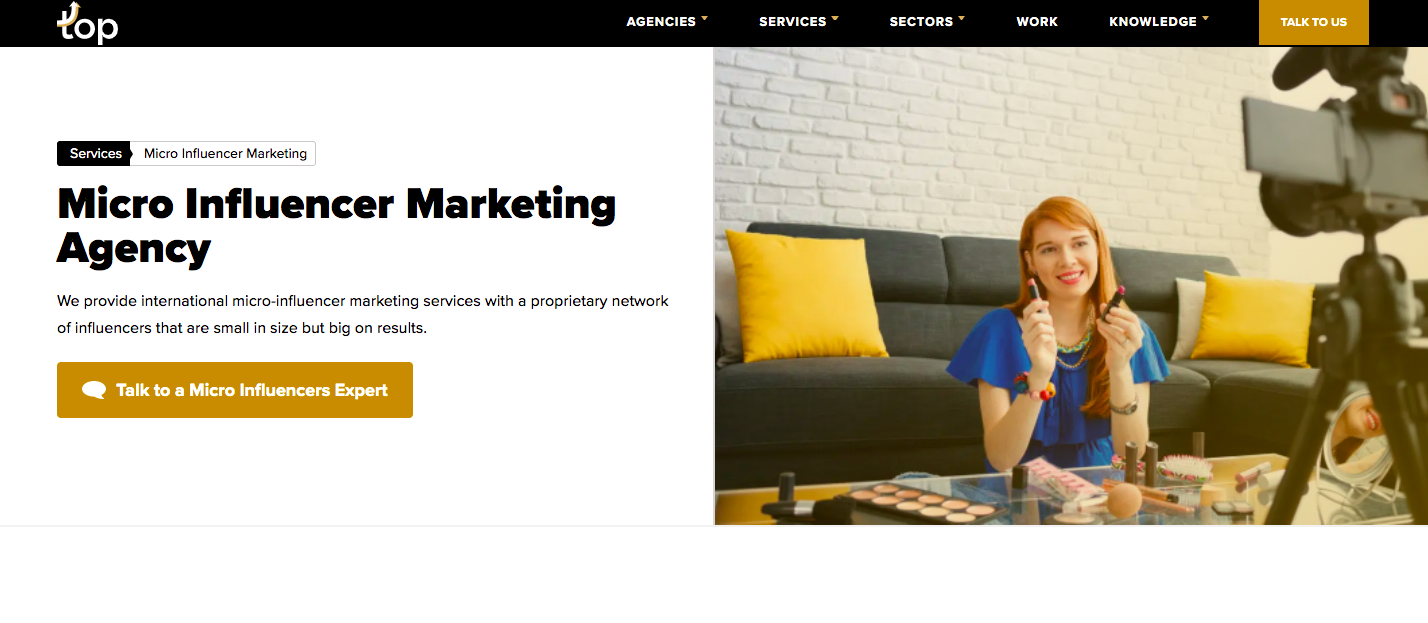 Topagency의 방문 페이지 | Topagency.com/micro-influencer-marketing