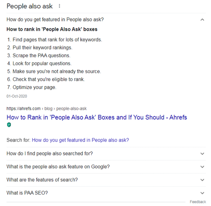 ¿Qué es la gente también busca o la gente también pregunta? 3 People also Ask feature in Google
