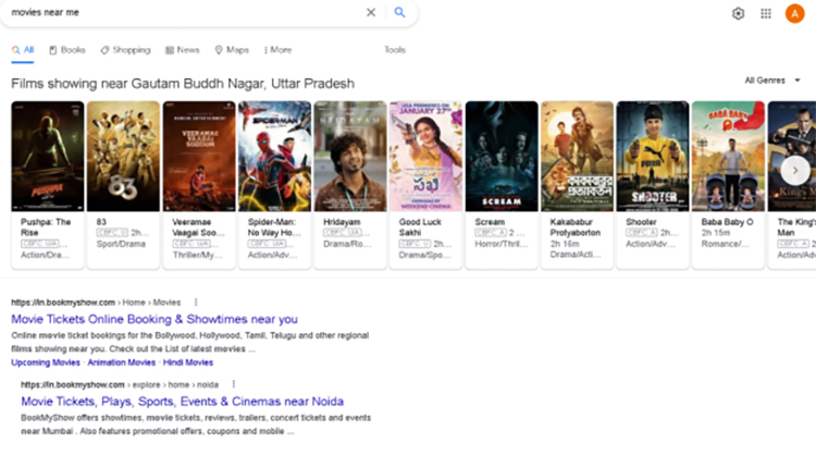 Google, Bing, Yahoo: qual è la differenza tra loro? 2 Google Search Display