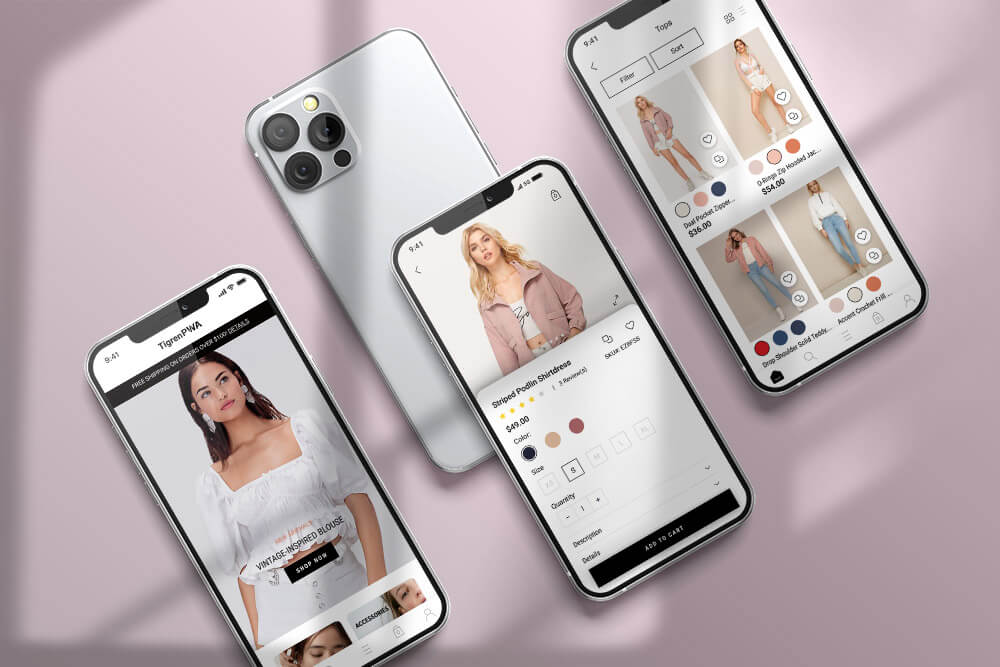 société de développement de commerce électronique pwa