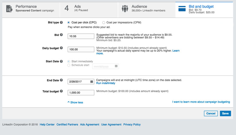 Strategie ustalania stawek LinkedIn