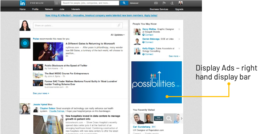 Reklamy displayowe LinkedIn