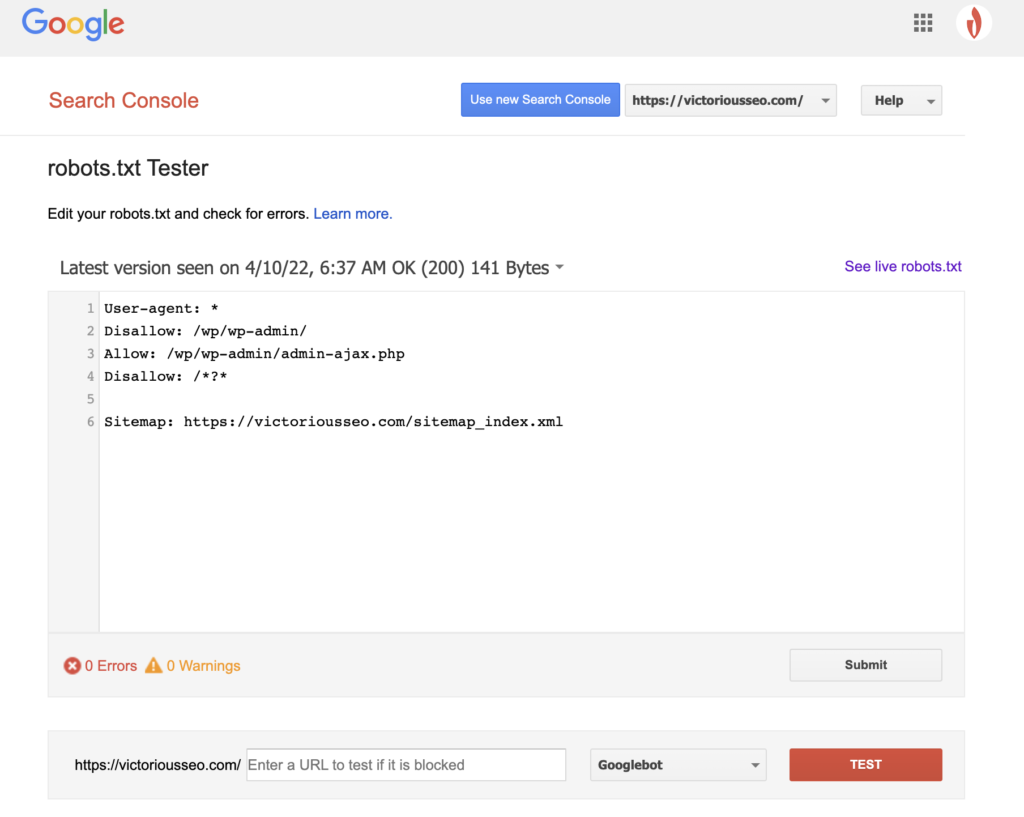robotlar txt test cihazı