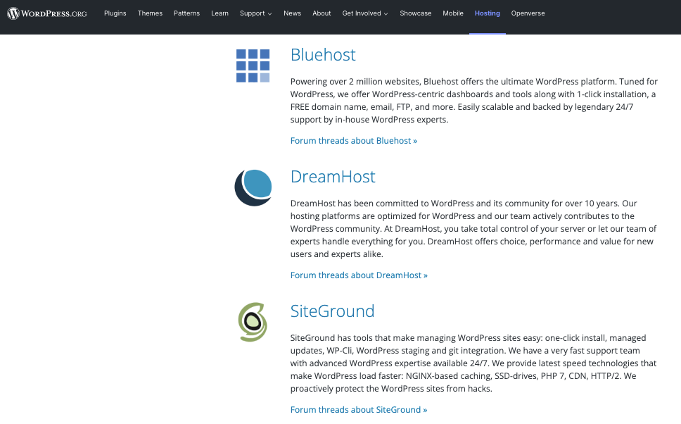 يوصى باستضافة WordPress في عام 2022
