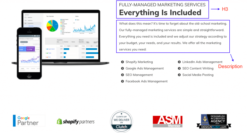 Pagina di destinazione di Google Ads n. 3