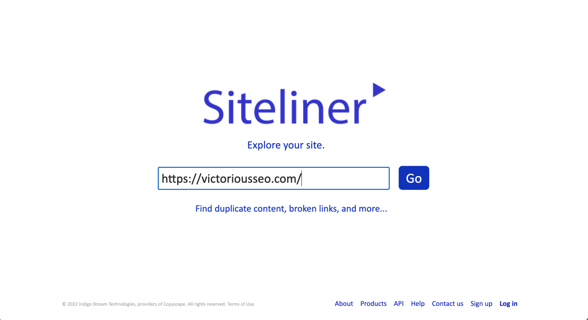 folosind siteliner pentru a găsi conținut duplicat