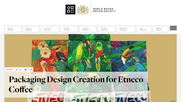 Screenshot del sito web di World-Brand-Design-Society