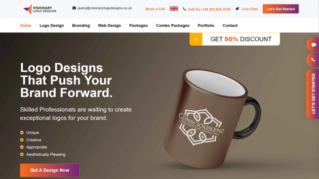 Visionario-Logo-Designs-screenshot del sito web