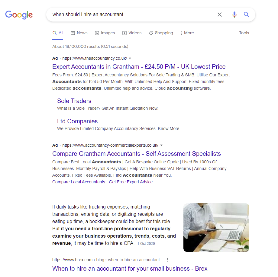 Risultati di ricerca di Google per "quando dovrei assumere un contabile?"