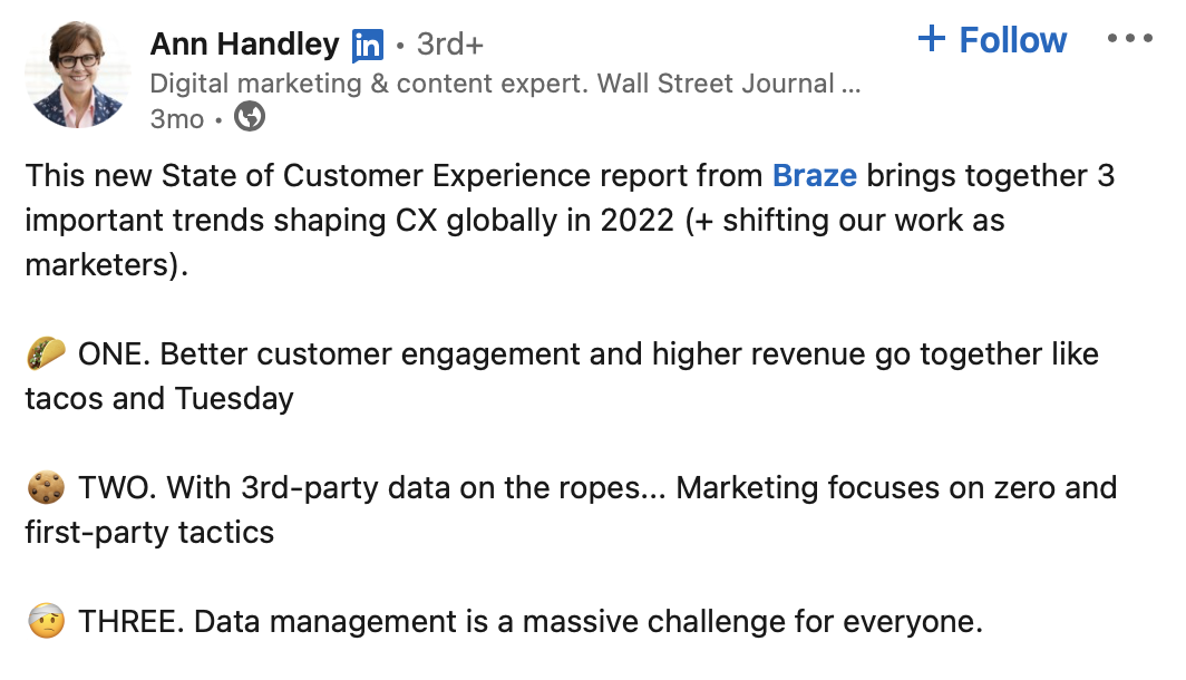 Ann Handley LinkedIn influencer