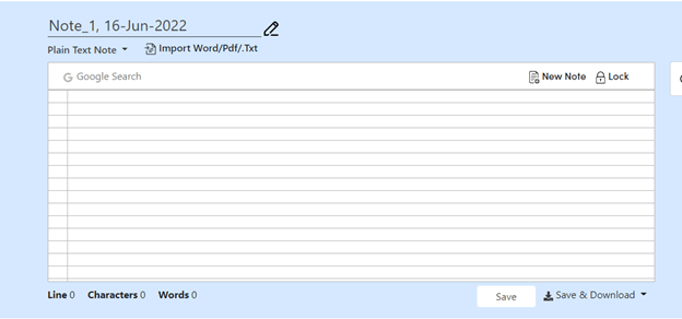 strumento gratuito per blocco note online