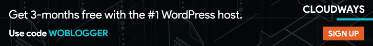 Codice promozionale Cloudways: WOBLOGGER