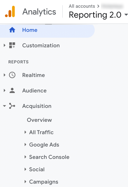 la consola de búsqueda ahora aparece en el menú de Google Analytics