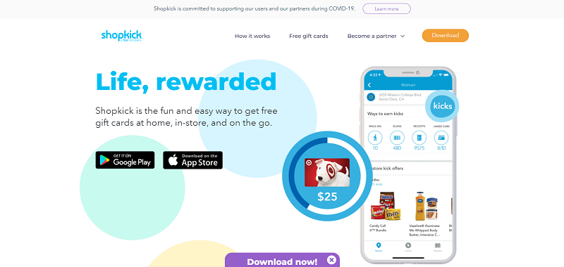 home page dell'app shopkick