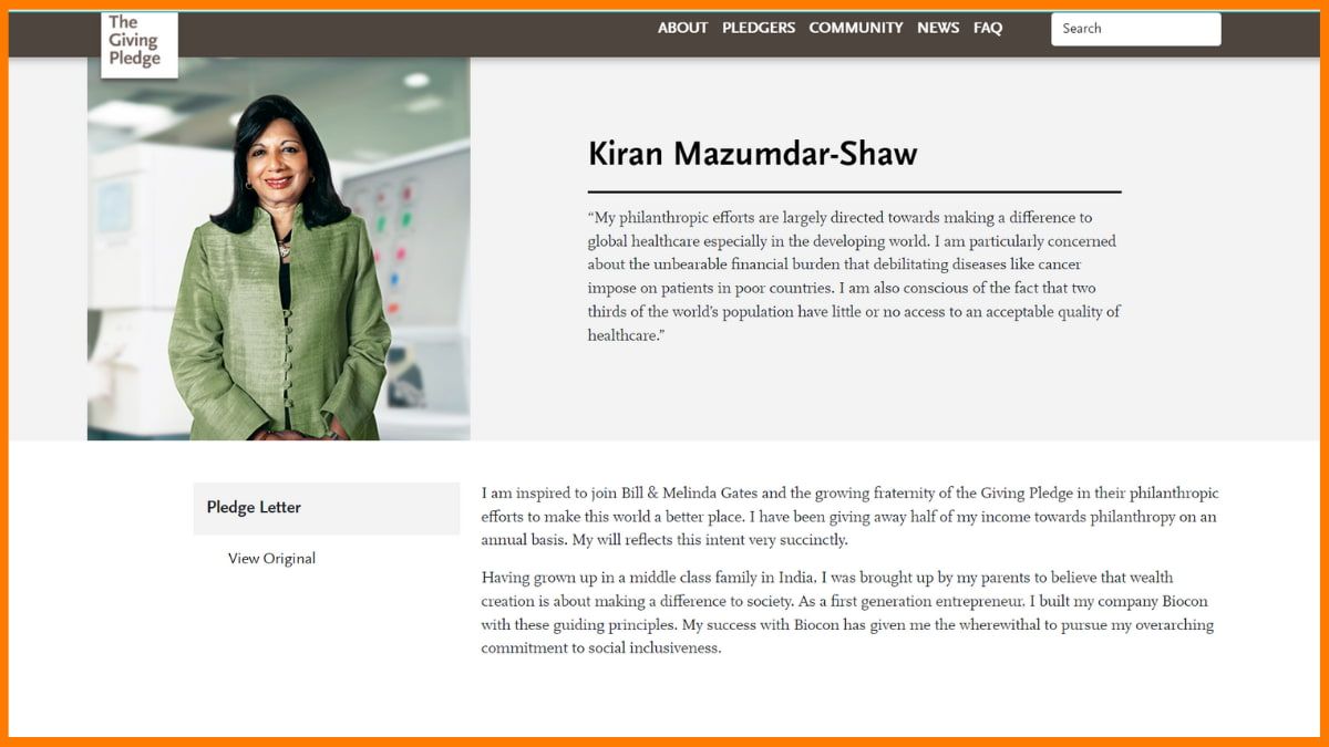 Kiran Mazumdar-Shaw L'engagement de donner