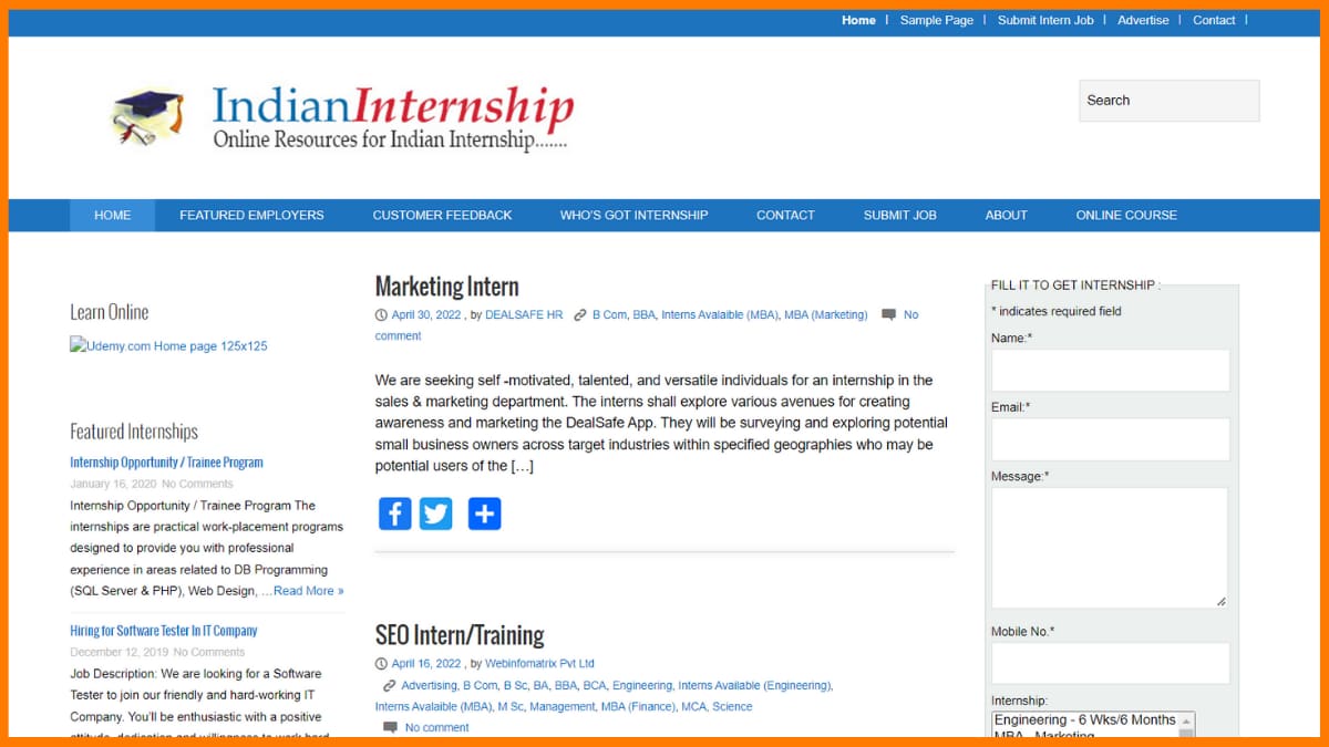 Hint Staj Web Sitesi