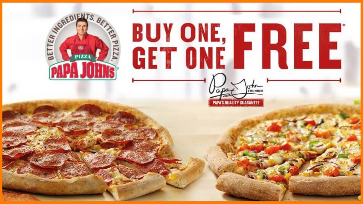 Papa Johns Acquista uno Ottieni uno Esempio gratuito