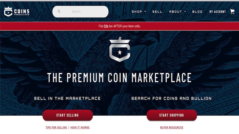 CoinsForSale.comホームページ