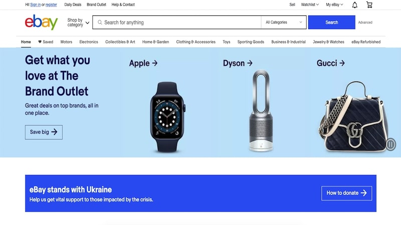 eBayホームページ