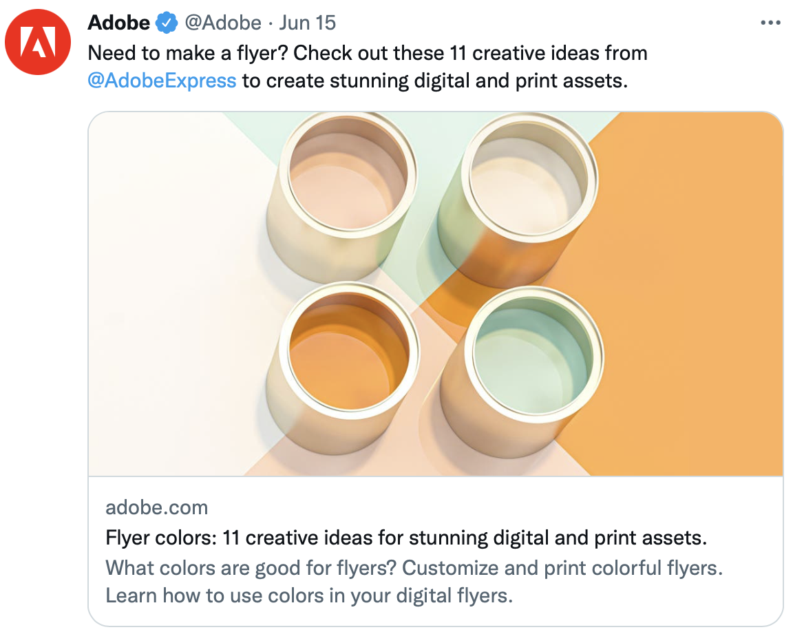 การตลาด Adobe b2b บน Twitter