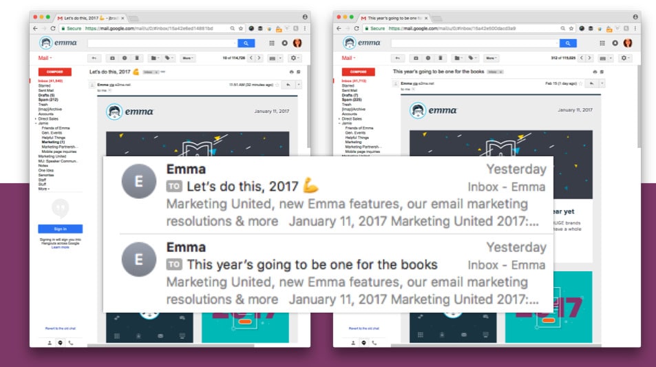 Emma - Líneas de asunto de pruebas A/B