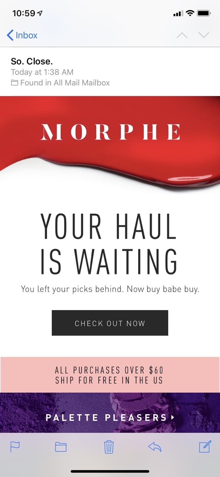 Contoh kampanye tetes Morphe